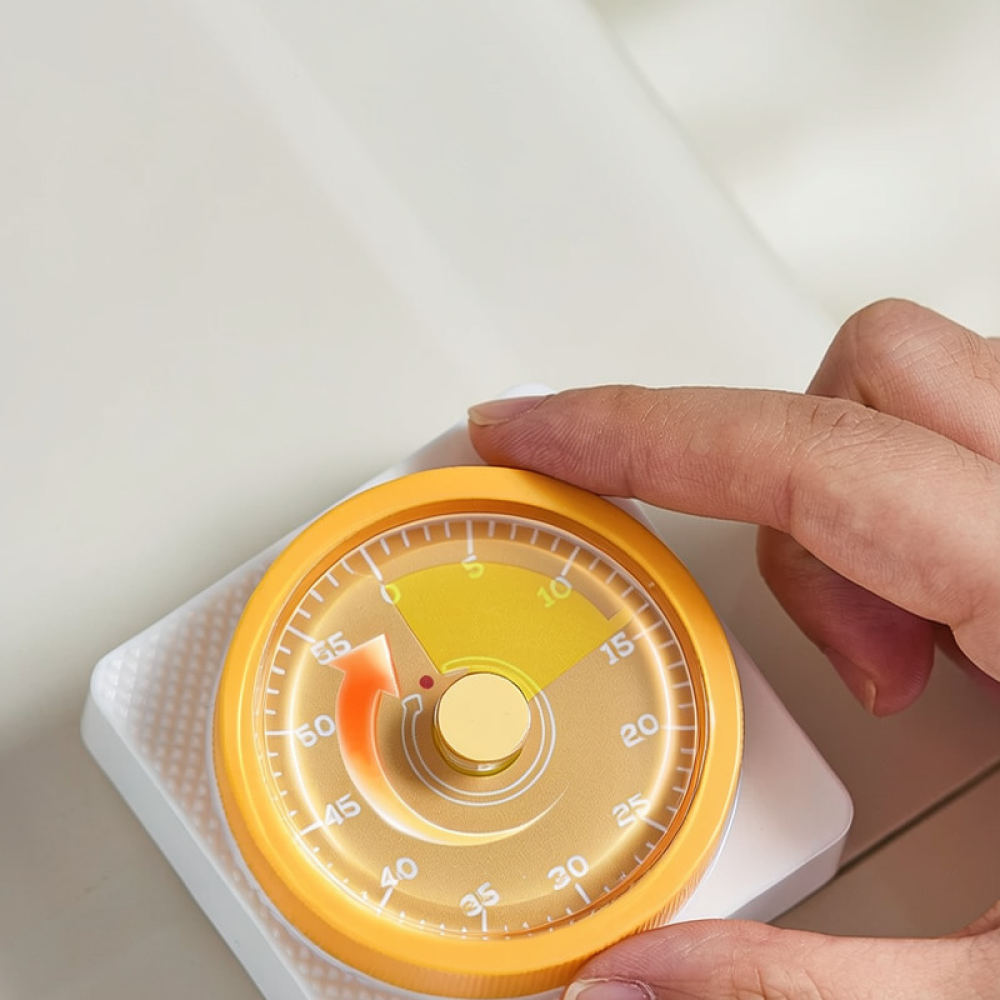Kitchen Helper Gadgets - Manueller mechanischer Küchentimer mit Magnetverschluss, Kunststoff,