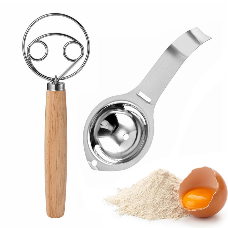 Egg Separator Tool - Eiertrenner aus Edelstahl, Eigelb-Separator, Manueller Eischneebesen,