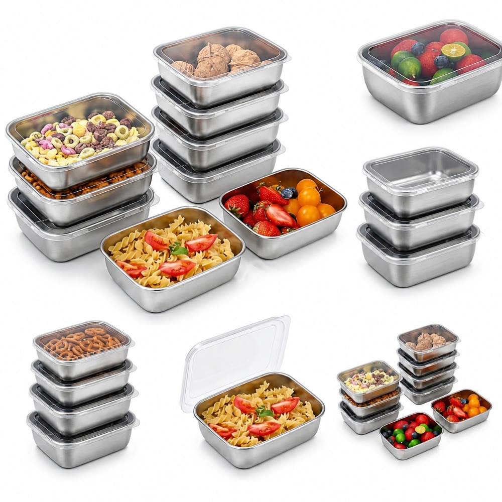 6-teiliges Edelstahl-Lebensmit – Kitchen Gadgets Organizer Bewertung und Preis